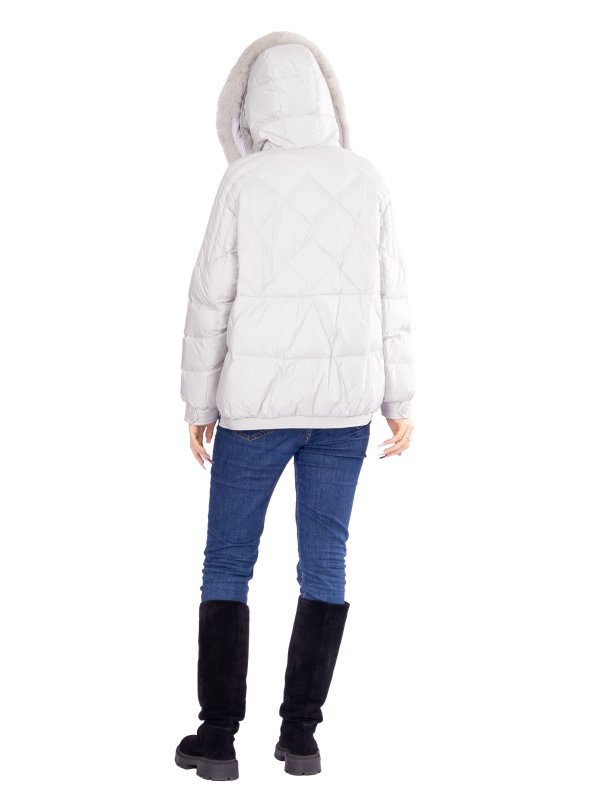 Жіночий зимовий пуховик з натуральним або штучним наповнювачем 36-1422