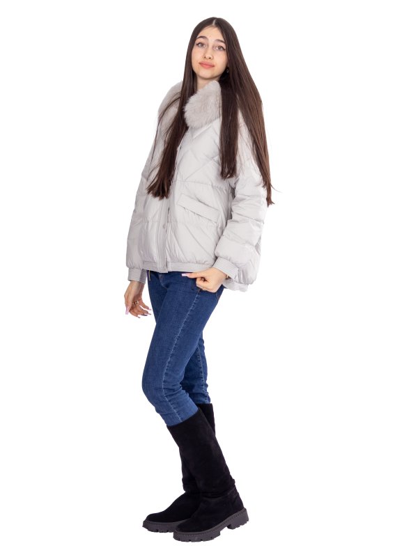 Жіночий зимовий пуховик з натуральним або штучним наповнювачем 36-1422