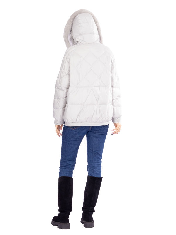 Жіночий зимовий пуховик з натуральним або штучним наповнювачем 36-1424
