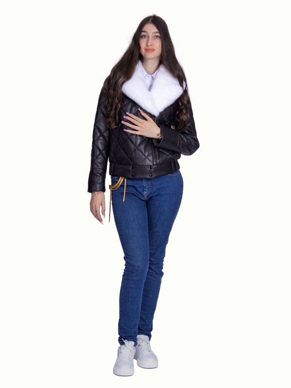 Женская кожаная куртка 26-927