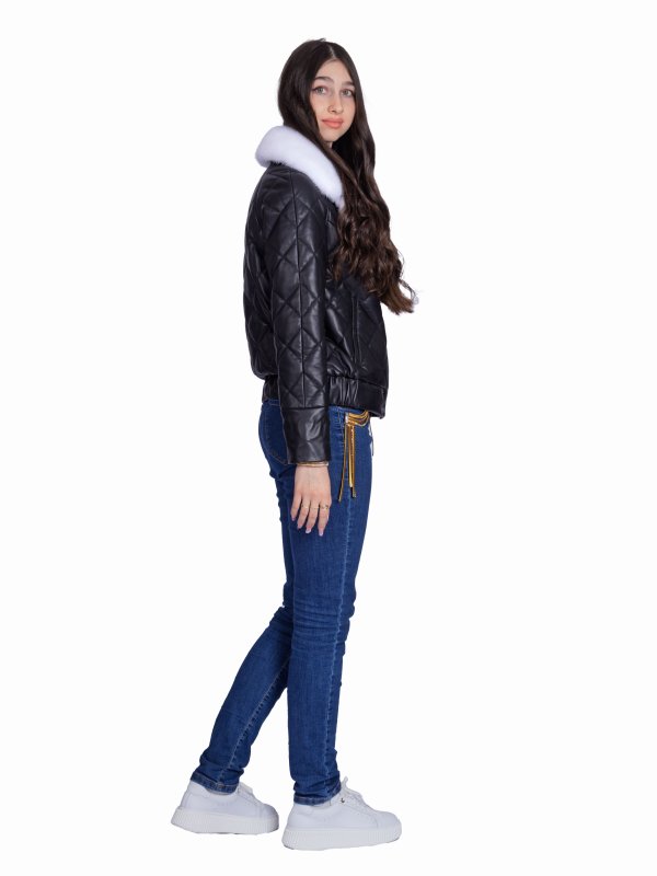 Женская кожаная куртка 26-927