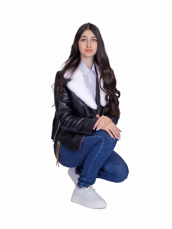 Женская кожаная куртка 26-936