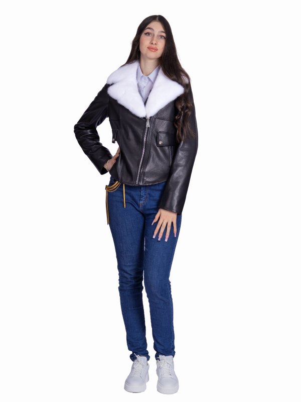 Женская кожаная куртка 26-936
