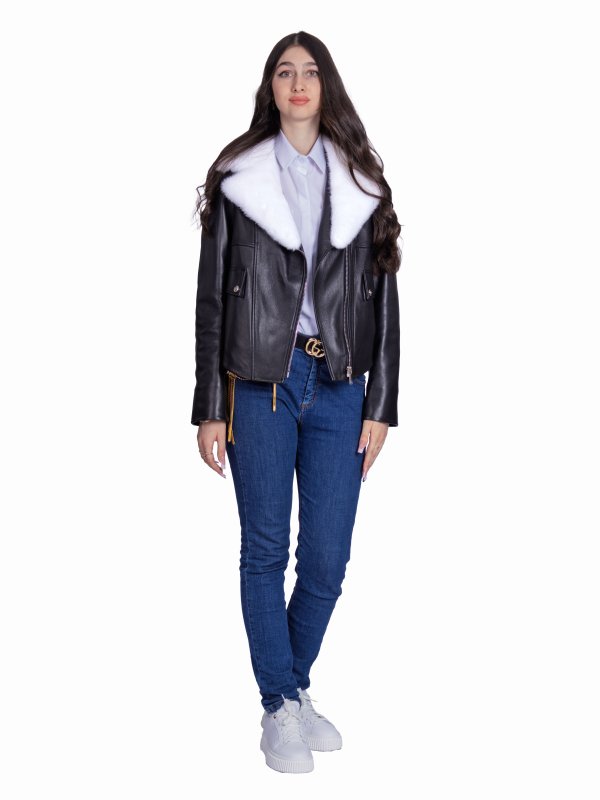 Женская кожаная куртка 26-936