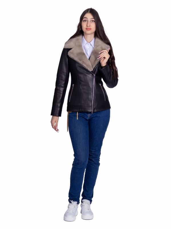 Женская кожаная куртка 26-934