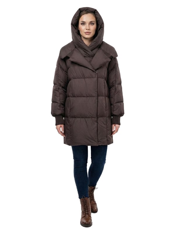 Жіночий зимовий пуховик з натуральним або штучним наповнювачем 36-1511