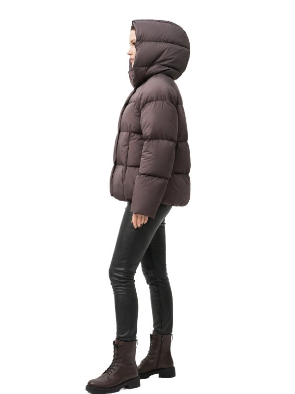 Жіночий зимовий пуховик з натуральним або штучним наповнювачем 36-1522