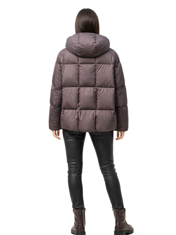 Жіночий зимовий пуховик з натуральним або штучним наповнювачем 36-1522