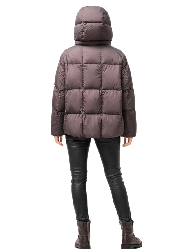 Жіночий зимовий пуховик з натуральним або штучним наповнювачем 36-1522