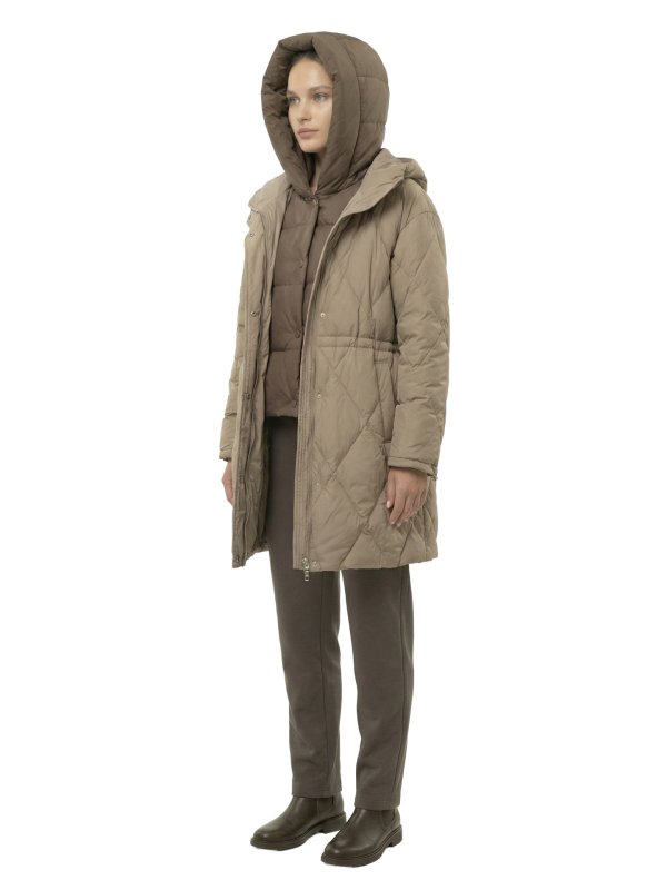 Жіночий зимовий пуховик з натуральним або штучним наповнювачем 36-1534