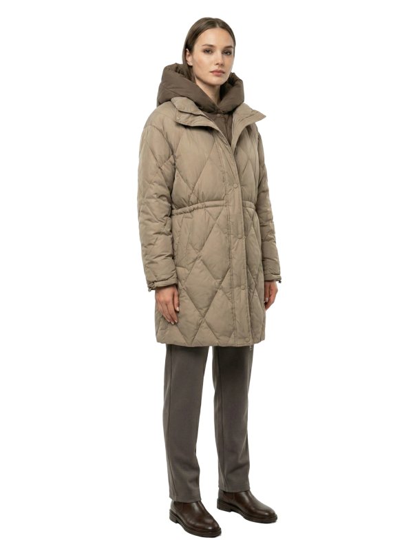 Жіночий зимовий пуховик з натуральним або штучним наповнювачем 36-1534