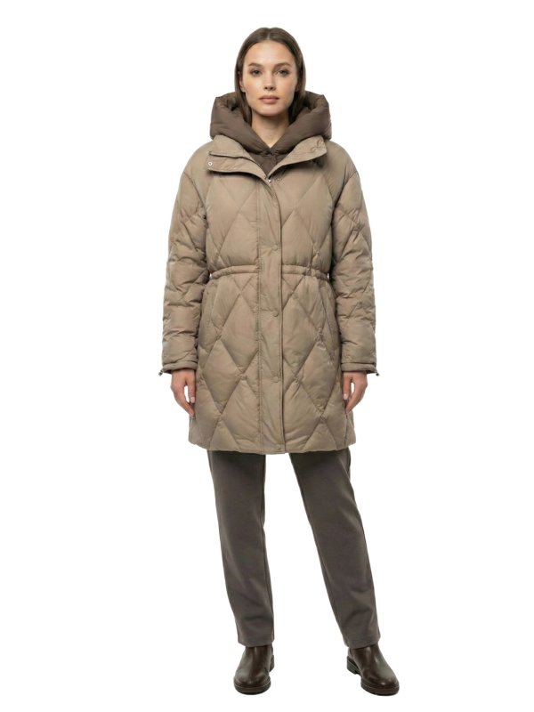 Жіночий зимовий пуховик з натуральним або штучним наповнювачем 36-1534