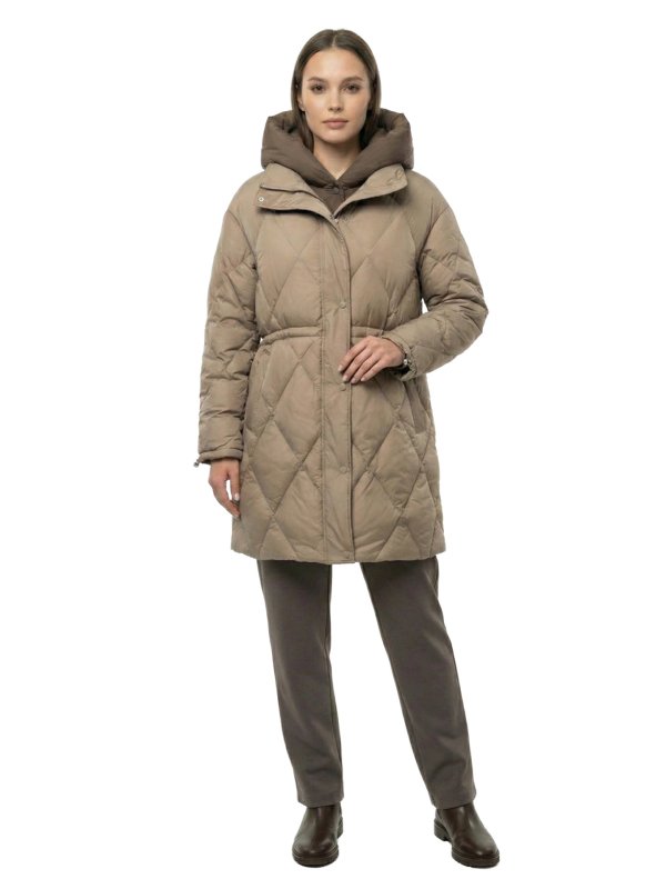 Жіночий зимовий пуховик з натуральним або штучним наповнювачем 36-1534