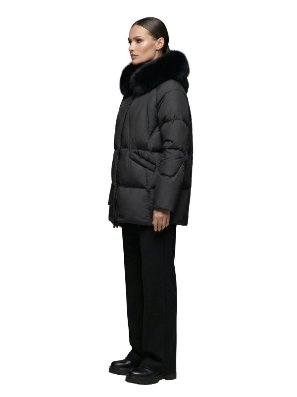 Жіночий зимовий пуховик з натуральним або штучним наповнювачем 36-1512