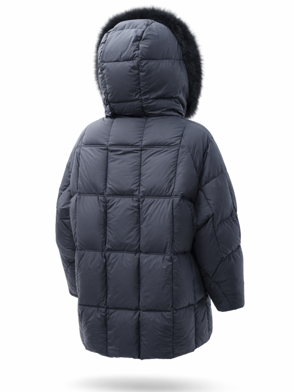 Жіночий зимовий пуховик з натуральним або штучним наповнювачем 36-1512