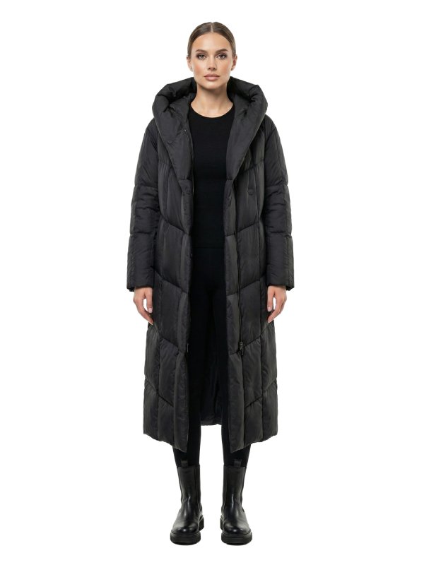 Жіночий зимовий пуховик з натуральним або штучним наповнювачем 36-1516