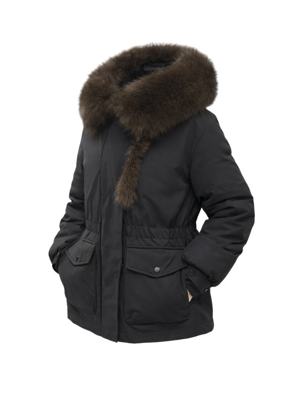 Жіночий зимовий пуховик з натуральним або штучним наповнювачем 36-1581