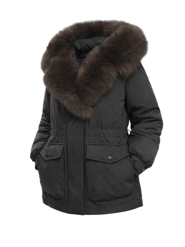 Жіночий зимовий пуховик з натуральним або штучним наповнювачем 36-1581