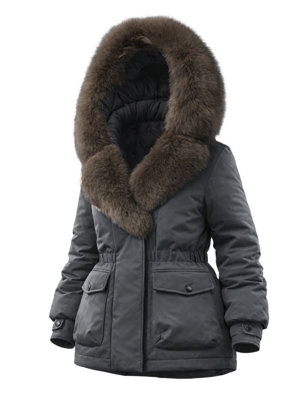 Жіночий зимовий пуховик з натуральним або штучним наповнювачем 36-1581