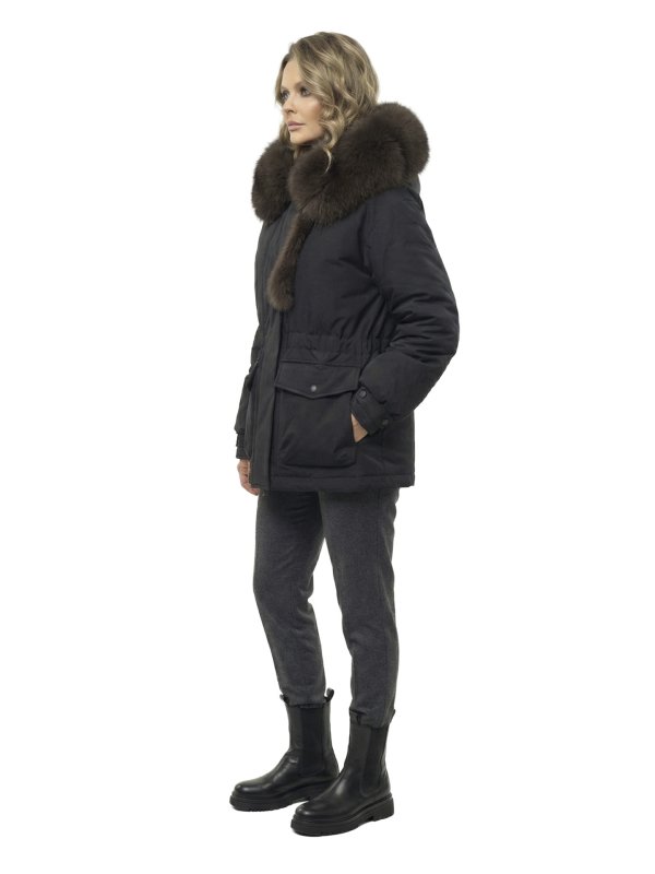Жіночий зимовий пуховик з натуральним або штучним наповнювачем 36-1581