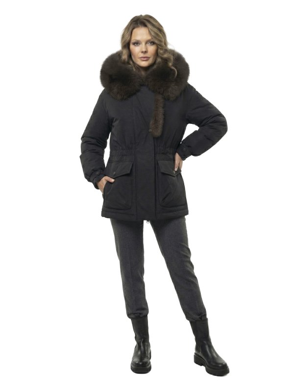Жіночий зимовий пуховик з натуральним або штучним наповнювачем 36-1581