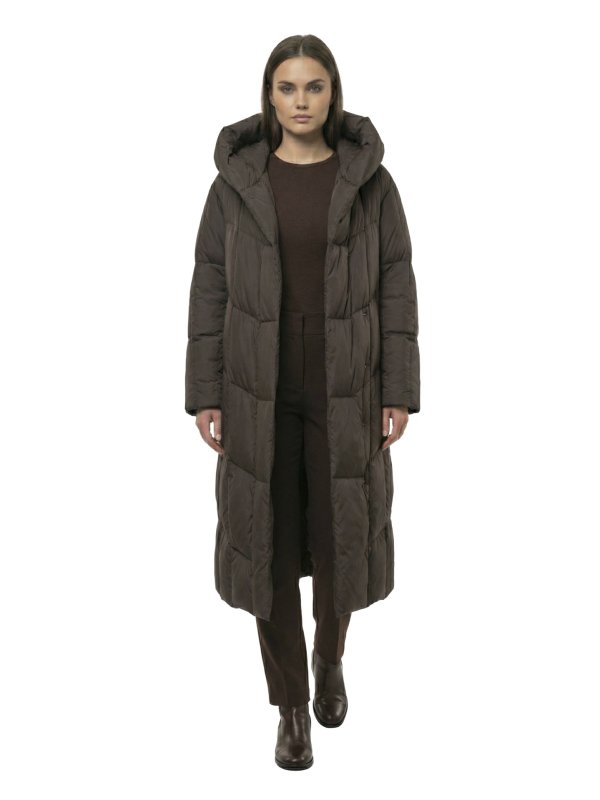 Жіночий зимовий пуховик з натуральним або штучним наповнювачем 36-1521