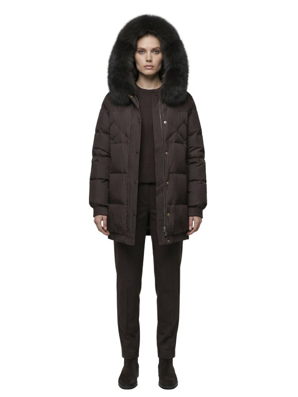 Жіночий зимовий пуховик з натуральним або штучним наповнювачем 36-1573