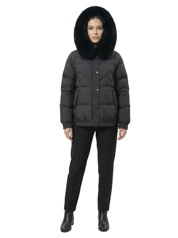 Женский зимний пуховик с натуральным или искусственным наполнителем 36-1577