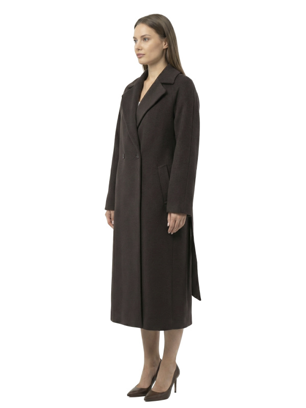 Зимове кашемірове пальто для жінок 48-257