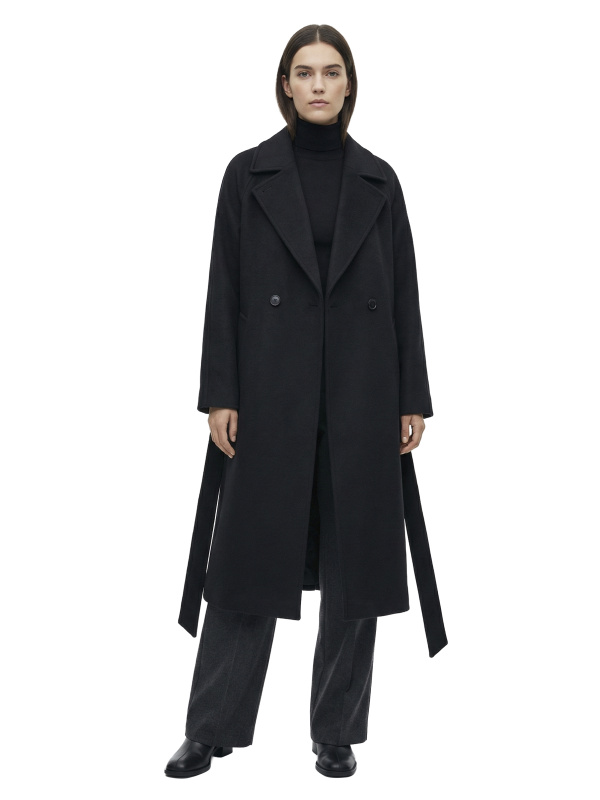 Зимове кашемірове пальто для жінок 48-263