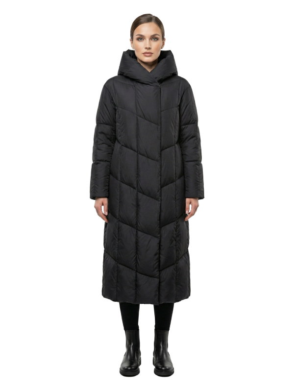 Жіночий зимовий пуховик з натуральним або штучним наповнювачем 36-1516