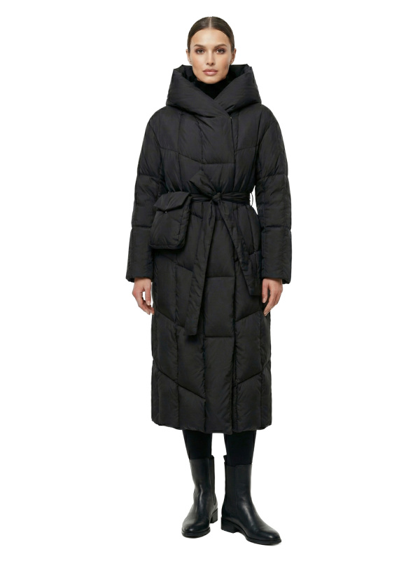 Жіночий зимовий пуховик з натуральним або штучним наповнювачем 36-1516