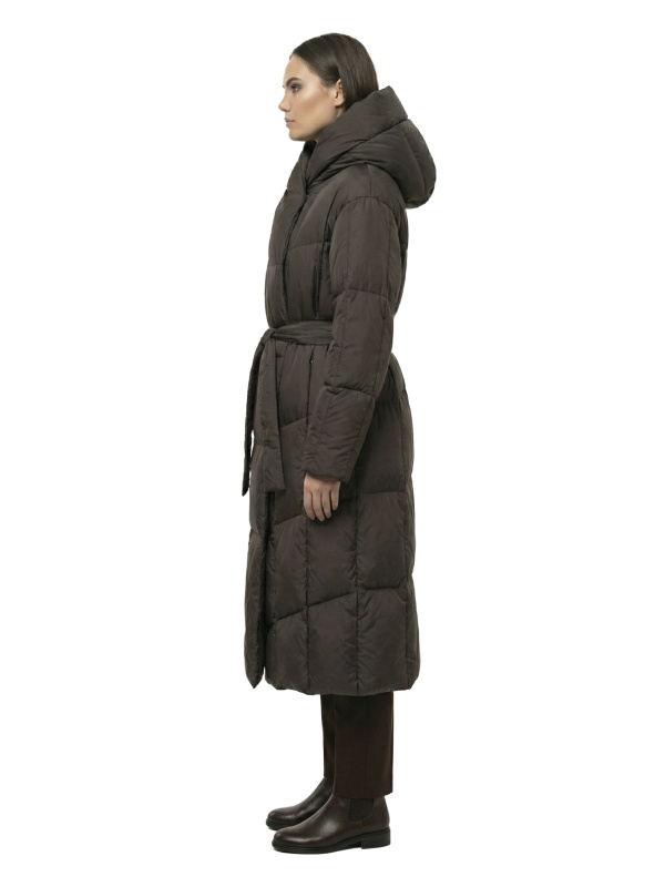 Жіночий зимовий пуховик з натуральним або штучним наповнювачем 36-1521