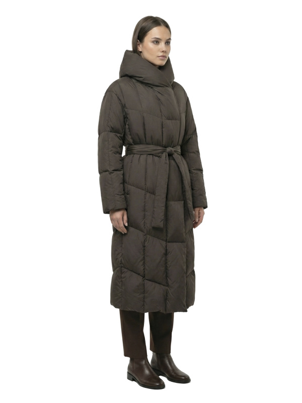 Жіночий зимовий пуховик з натуральним або штучним наповнювачем 36-1521