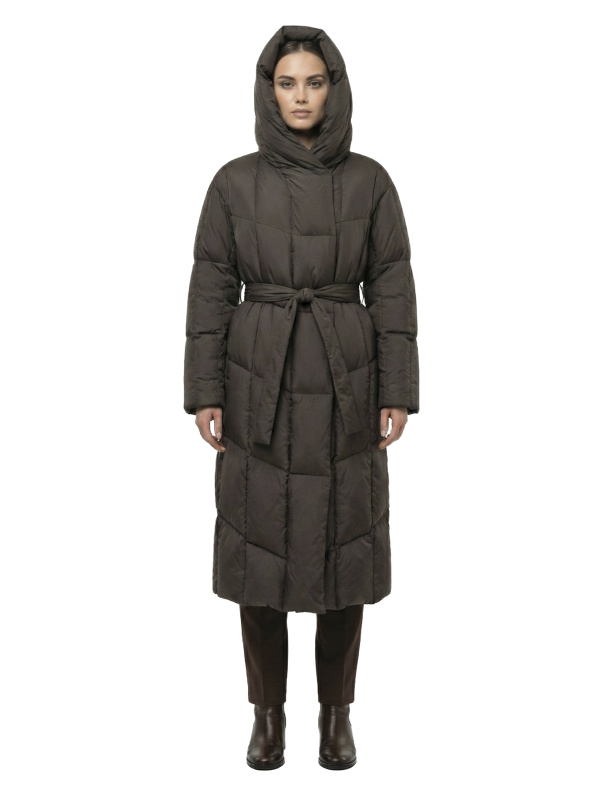 Жіночий зимовий пуховик з натуральним або штучним наповнювачем 36-1521