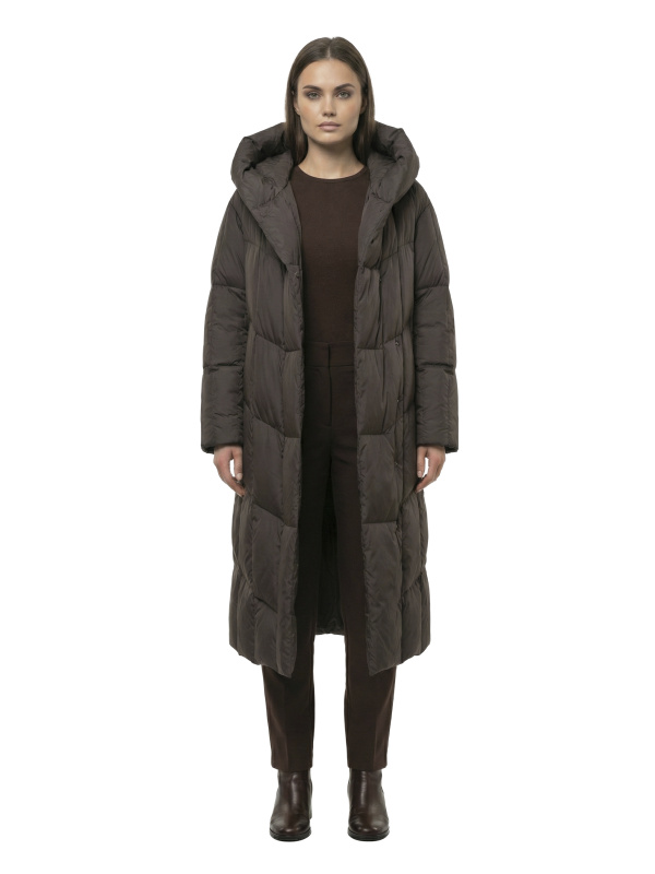 Жіночий зимовий пуховик з натуральним або штучним наповнювачем 36-1521