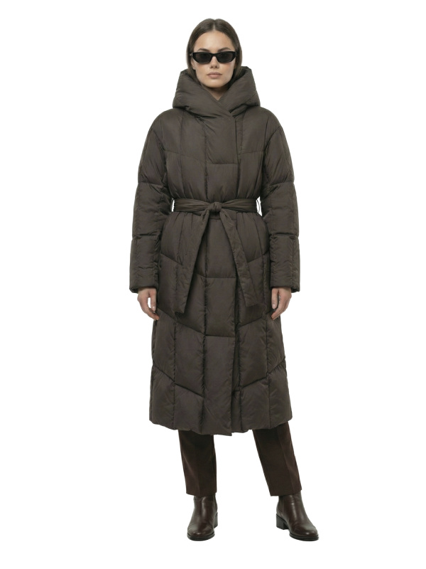 Жіночий зимовий пуховик з натуральним або штучним наповнювачем 36-1521