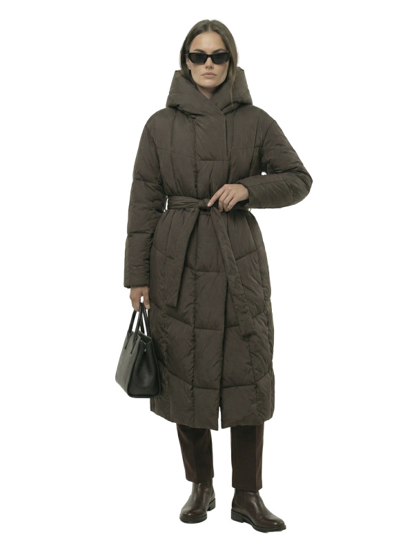 Жіночий зимовий пуховик з натуральним або штучним наповнювачем 36-1521