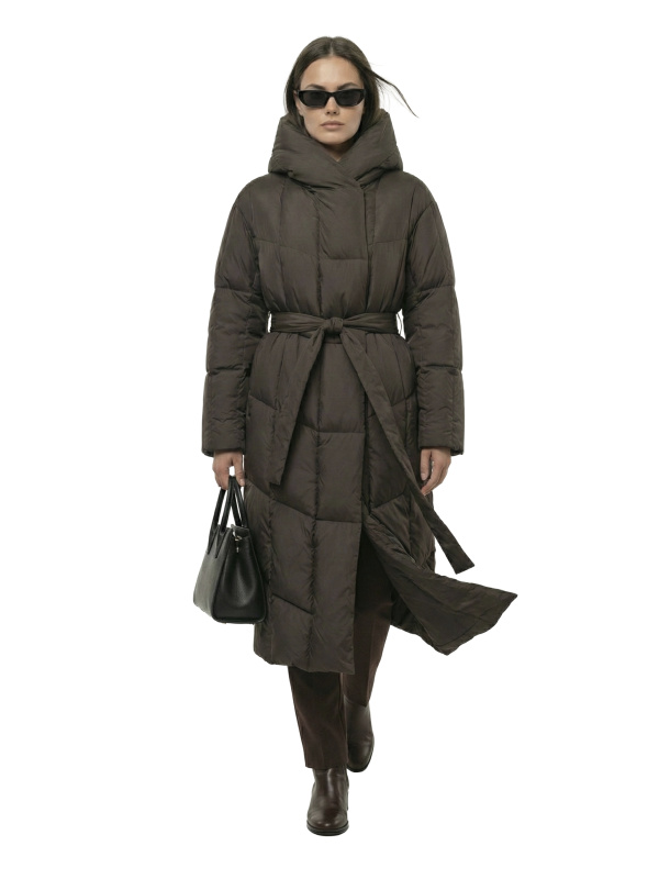 Жіночий зимовий пуховик з натуральним або штучним наповнювачем 36-1521