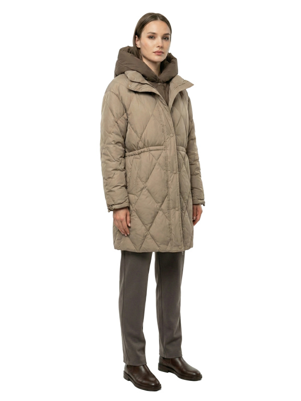Жіночий зимовий пуховик з натуральним або штучним наповнювачем 36-1534