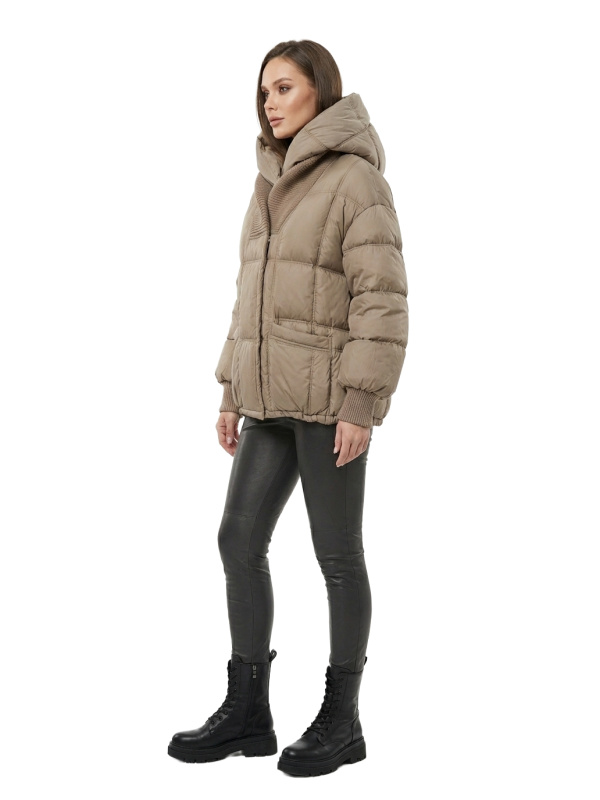 Жіночий зимовий пуховик з натуральним або штучним наповнювачем 36-1531