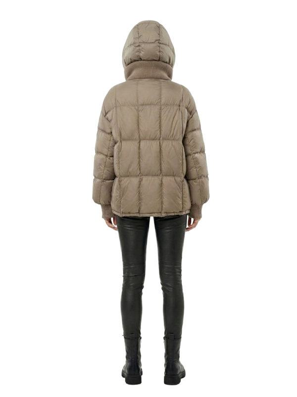 Жіночий зимовий пуховик з натуральним або штучним наповнювачем 36-1531