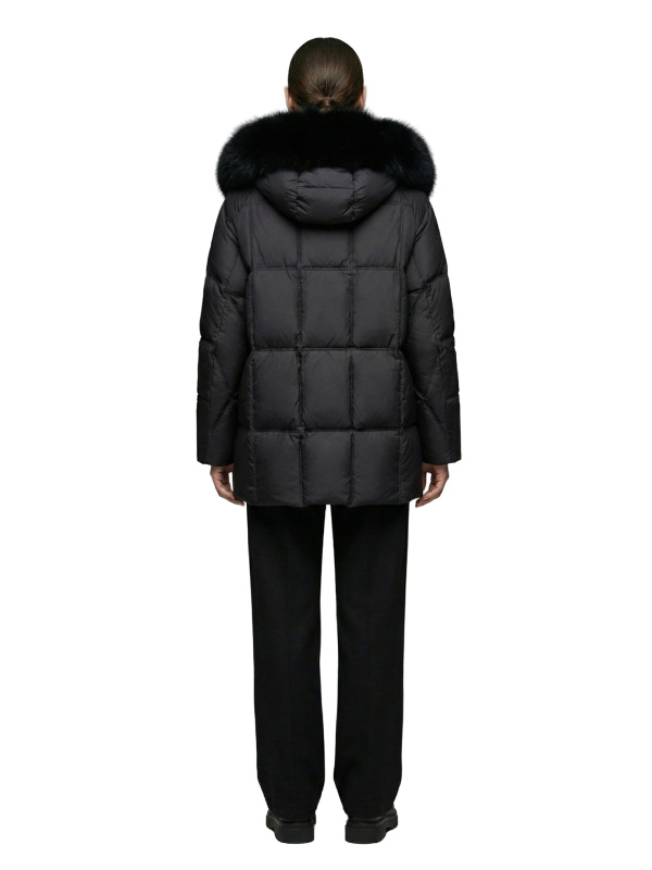 Жіночий зимовий пуховик з натуральним або штучним наповнювачем 36-1512