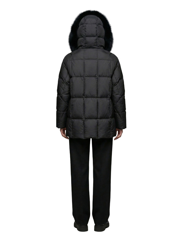 Жіночий зимовий пуховик з натуральним або штучним наповнювачем 36-1512