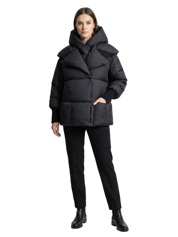 Жіночий зимовий пуховик з натуральним або штучним наповнювачем 36-1528