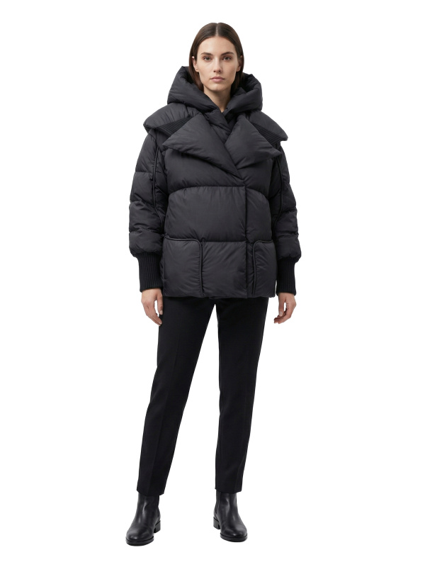 Жіночий зимовий пуховик з натуральним або штучним наповнювачем 36-1528