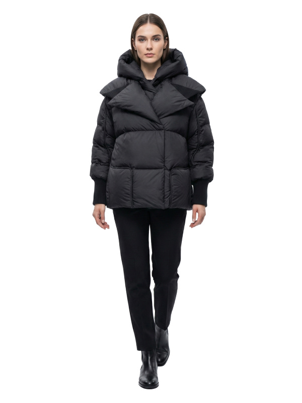 Жіночий зимовий пуховик з натуральним або штучним наповнювачем 36-1528