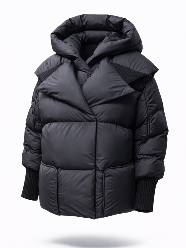 Жіночий зимовий пуховик з натуральним або штучним наповнювачем 36-1528