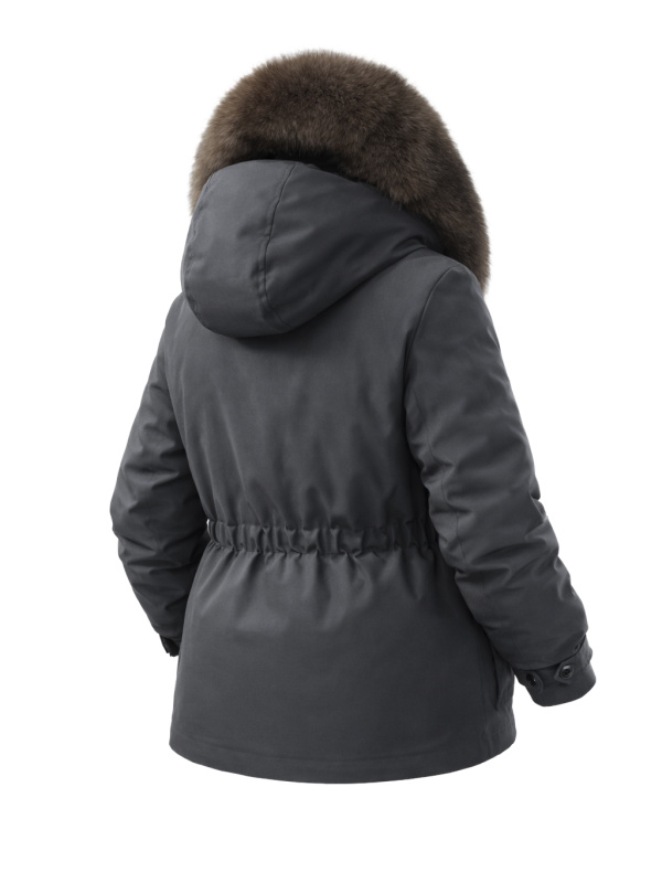 Жіночий зимовий пуховик з натуральним або штучним наповнювачем 36-1581