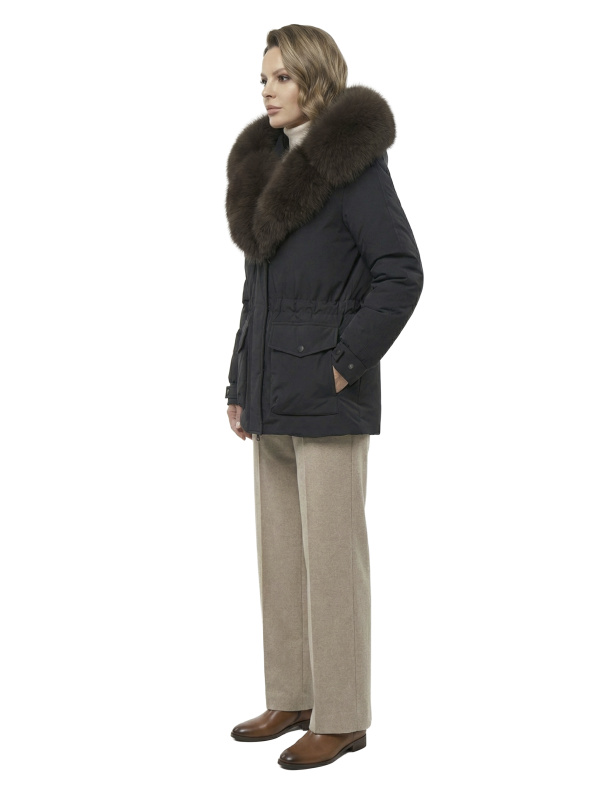 Жіночий зимовий пуховик з натуральним або штучним наповнювачем 36-1581